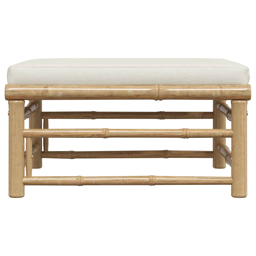 3-tlg. Garten-Lounge-Set mit Kissen Bambus