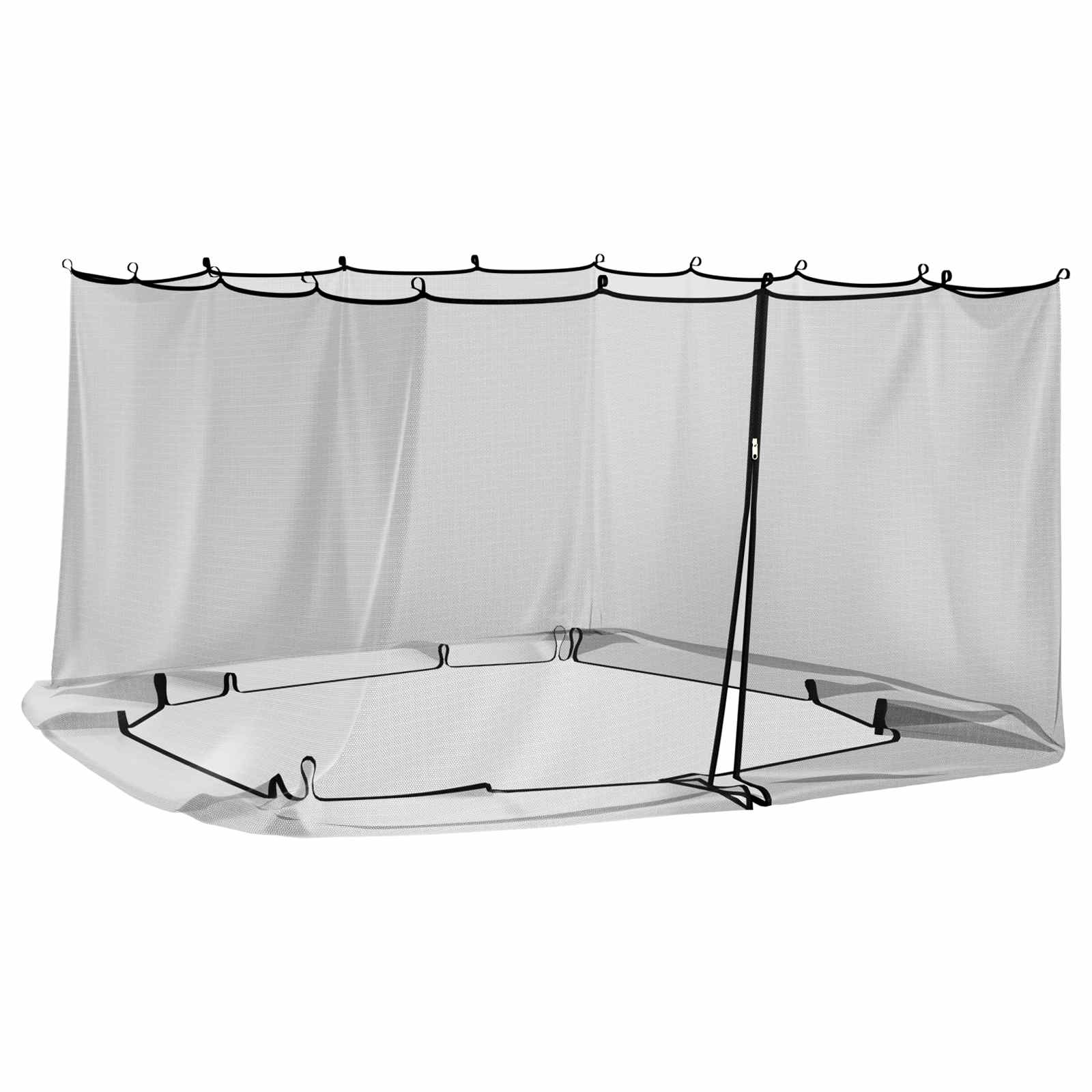 Moskito-Netz für Pavillon Rechtwinklig 220 Mesh Schwarz