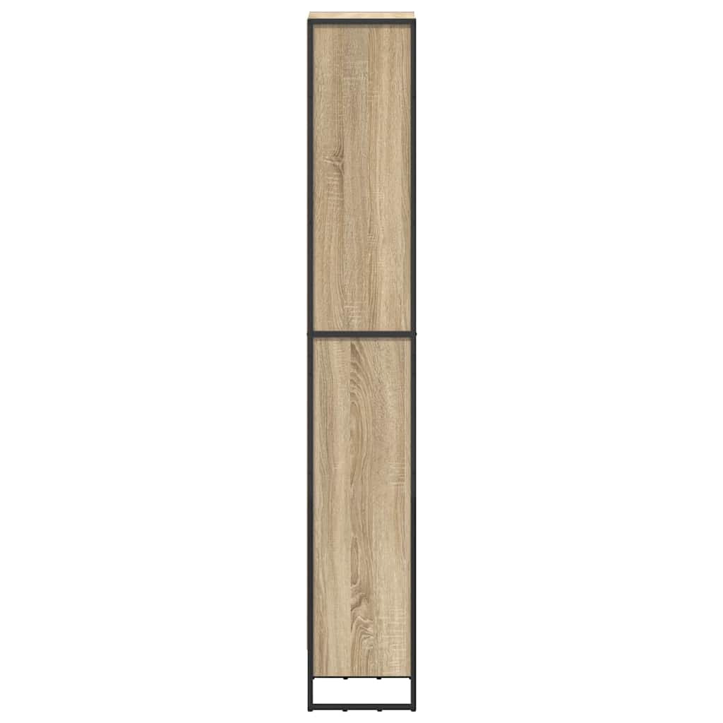 Bücherregal 2 pcs Schwarz Eichen-Optik 60 x 30 x 189,5 cm