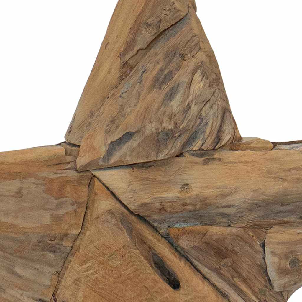 Weihnachtsstern Braun 31 x 15 x 46 cm Massivholz Teak
