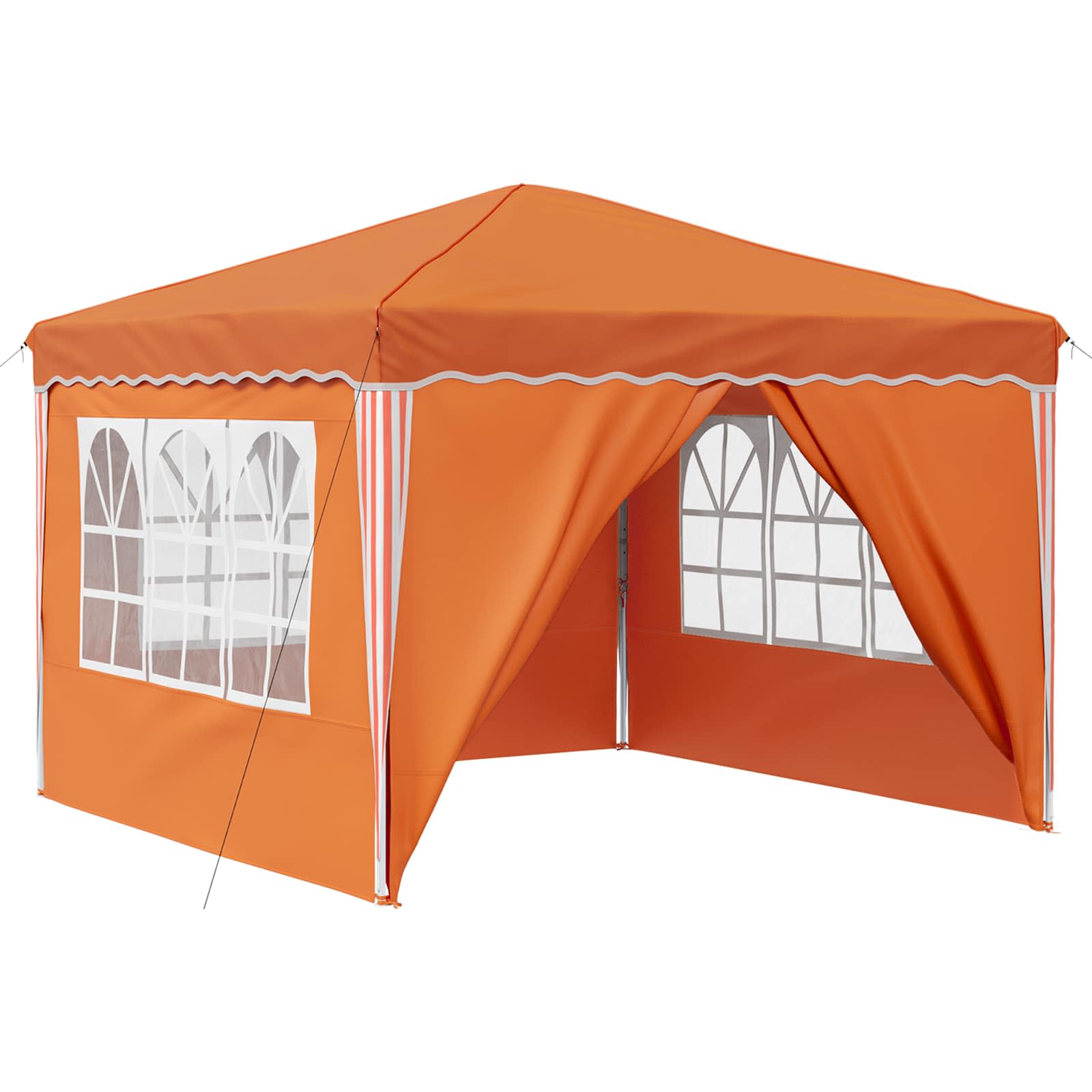 Pop-up Partyzelt 288 x 288 x 245 cm Creme Oxford-Stoff
