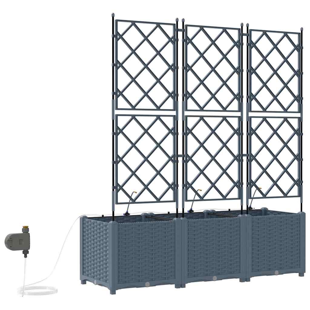 Garten-Pflanzgefäß 4 Stk. Braun 160 x 40 x 22 cm PP