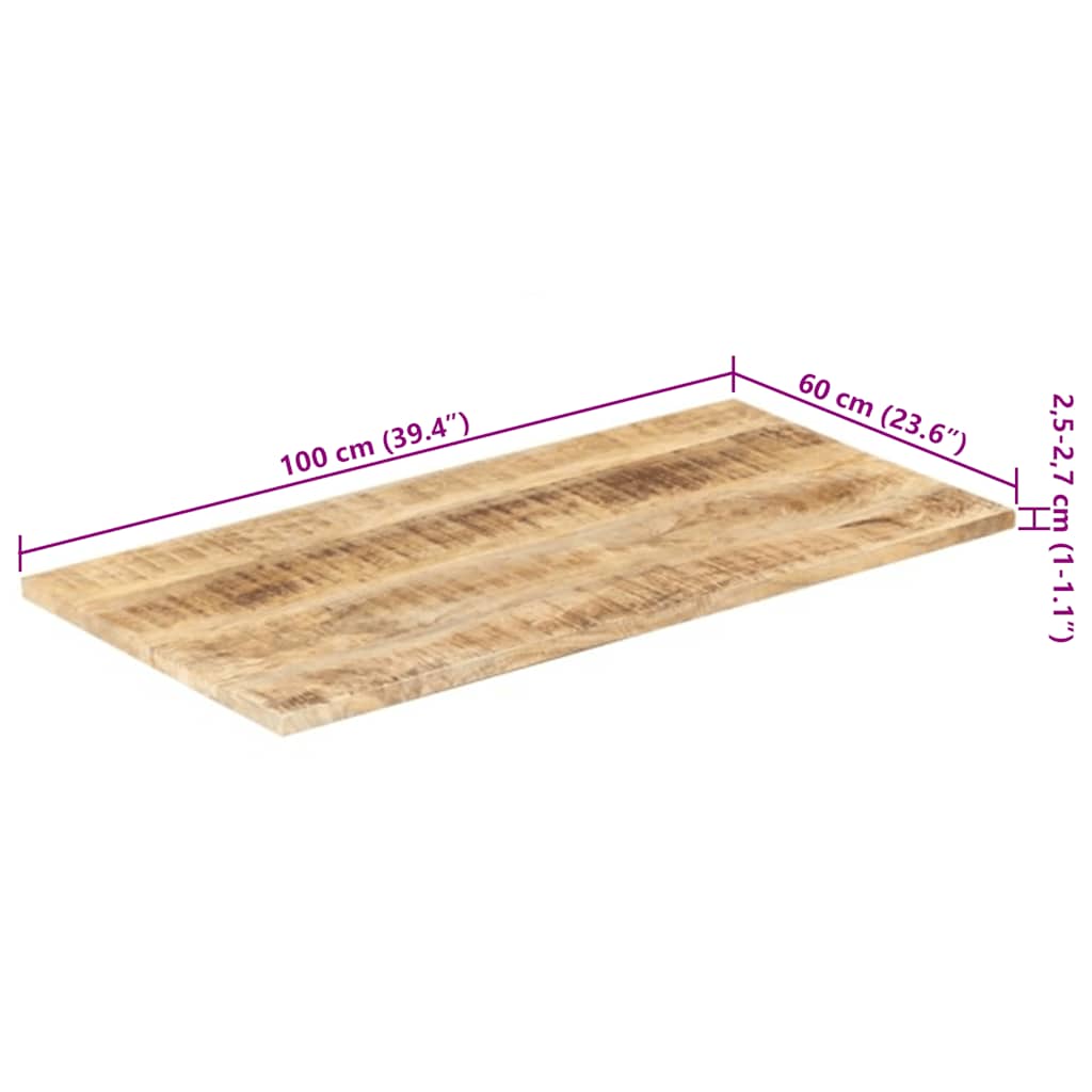Tischplatte Massivholz Akazie 15-16 mm 60x80 cm
