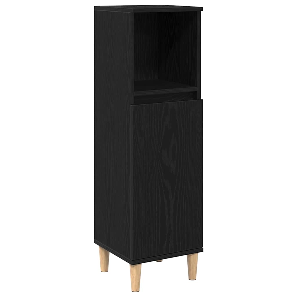 Badschrank Weiß 30x30x100 cm Holzwerkstoff
