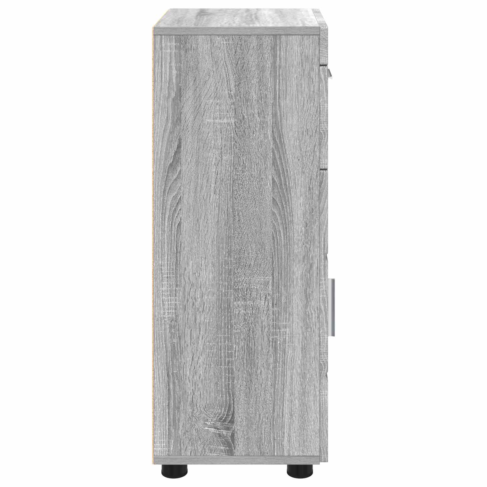 Highboard mit Regal FLORIN Weiß 60 x 35 x 182 cm Holzwerkstoff