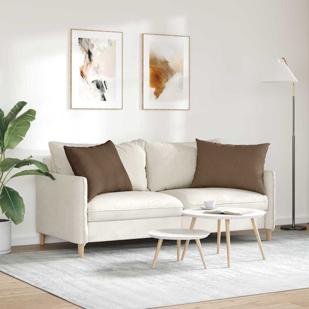 Sofakissen 2 pcs Hellgrau 50 x 30 cm Stoff
