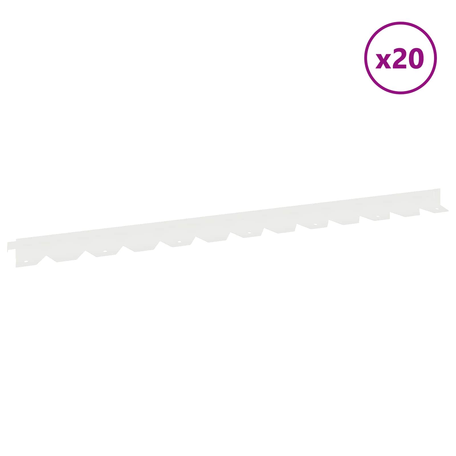 Raseneinfassung 10 pcs 102 x 4 x 4 cm Stahl Schwarz