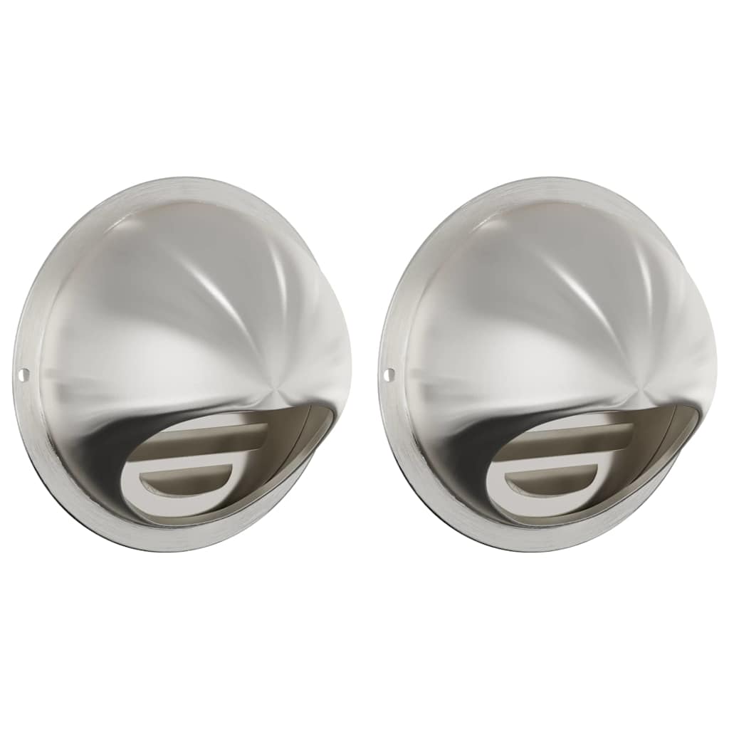 Lüftungsgitter 2 pcs Silber 80 mm Edelstahl
