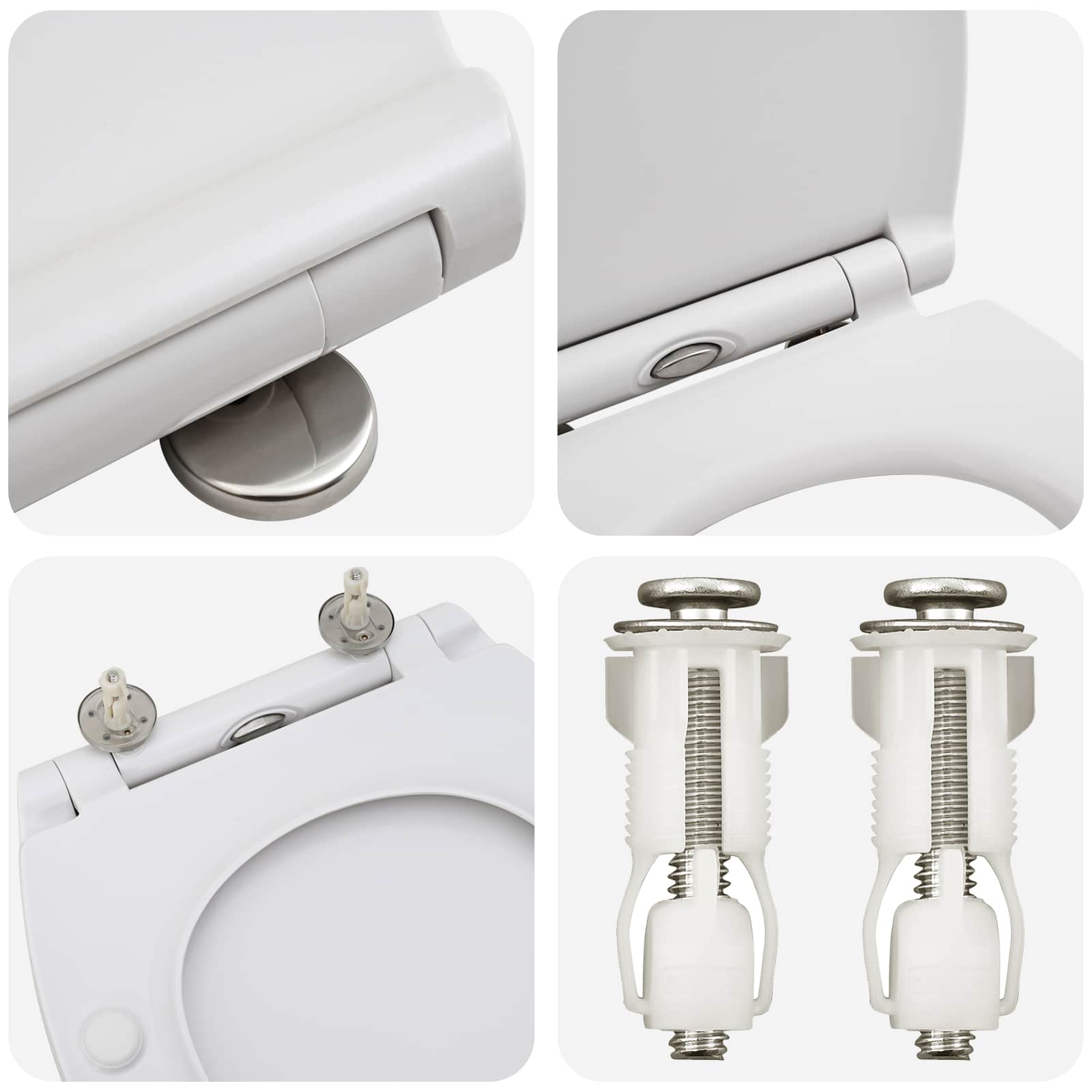 Toilettensitz Anthrazit 45,5 x 37,5 x 3,8 cm Duroplast