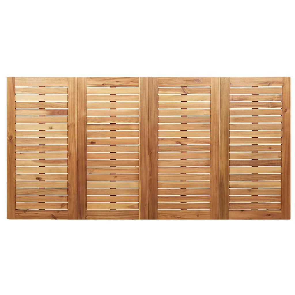 Esstisch 90x90x75 cm Massives Akazienholz und Edelstahl