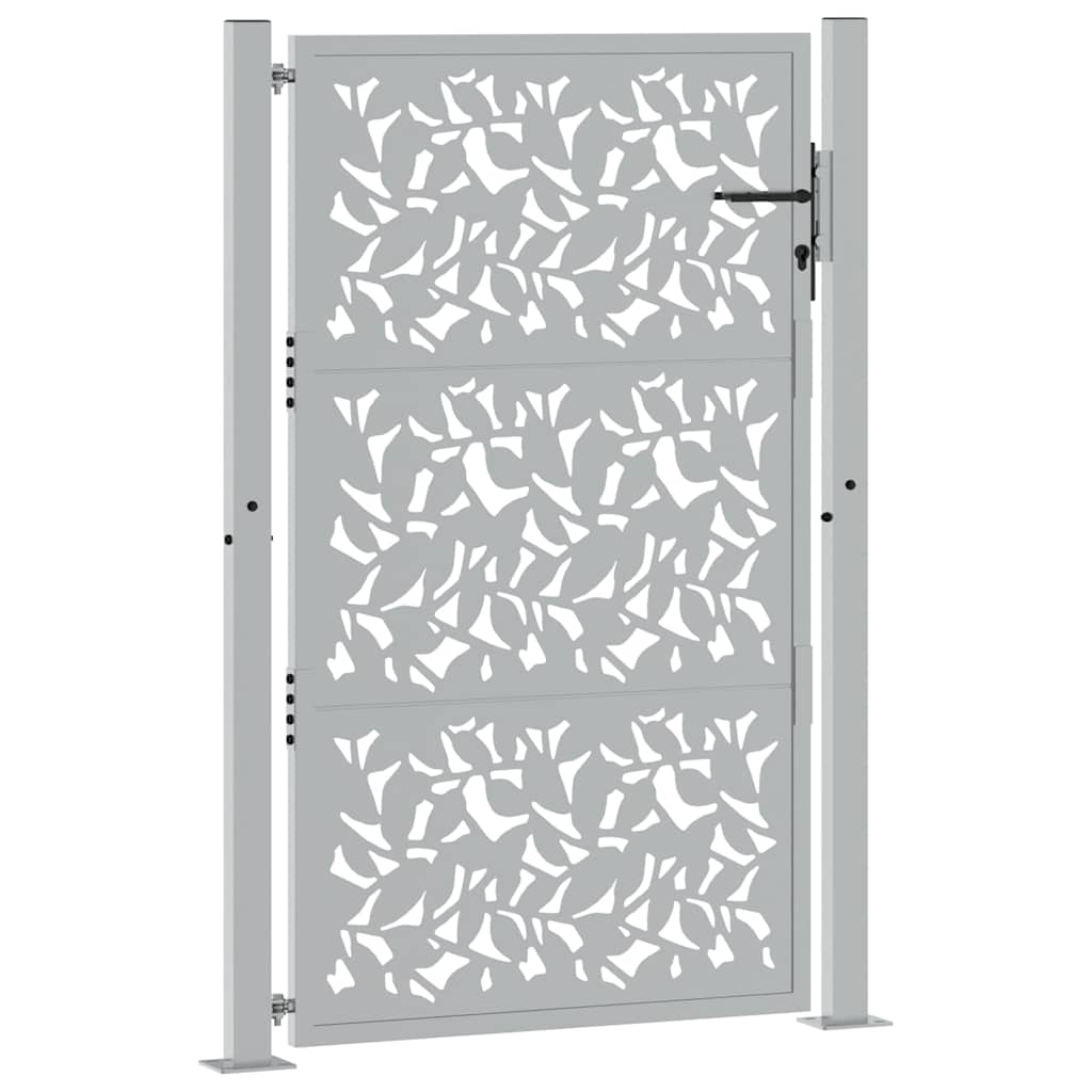 Gartentor Schwarz 100x100 cm Stahl Lichtdesign