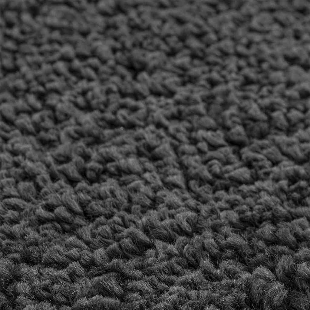 Anti-Rutsch Shaggy Teppich Dunkelgrau 200 x 200 cm PP