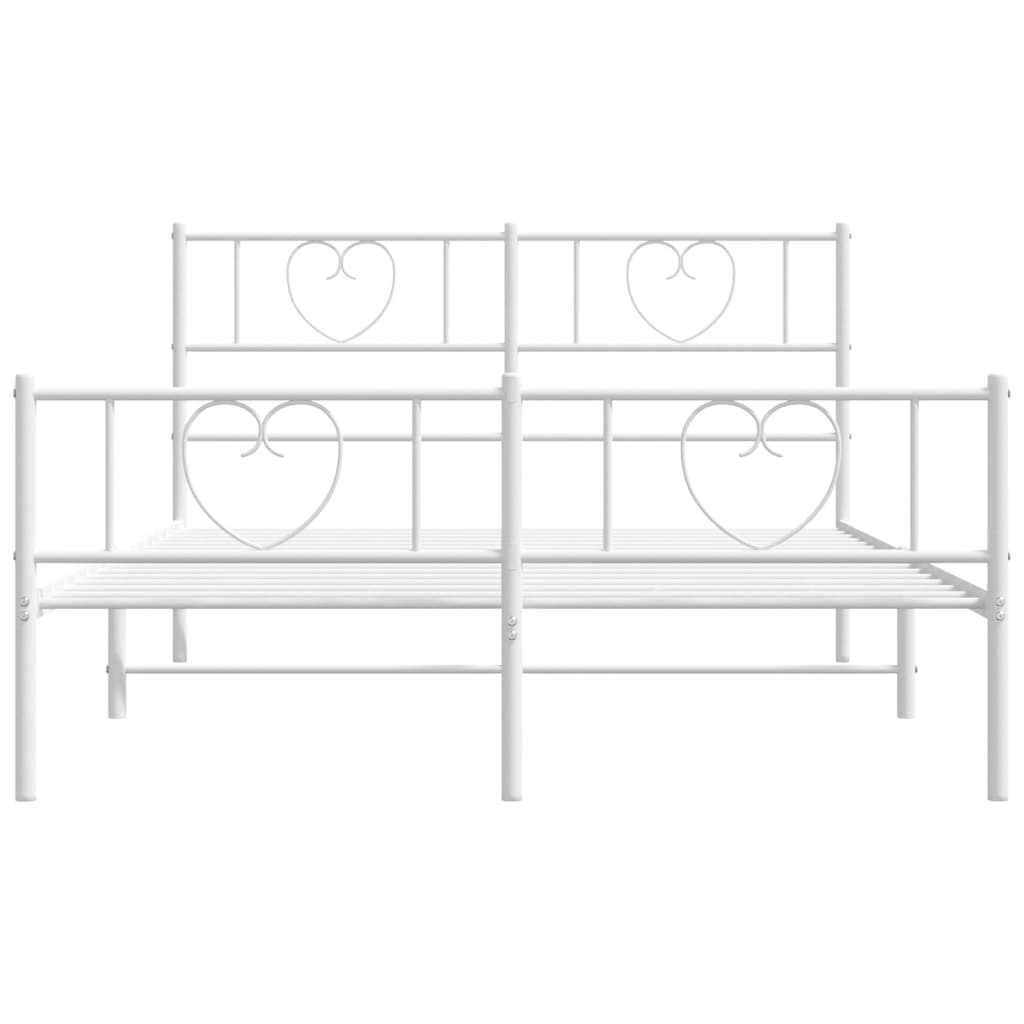 Bettgestell mit Kopfteil Metall Schwarz 100x190 cm