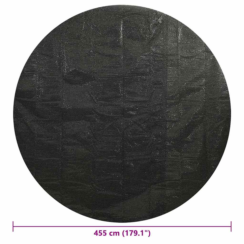 Solar Poolabdeckung Hochwertig Ø 210 cm 200 μm Rund PE Schwarz