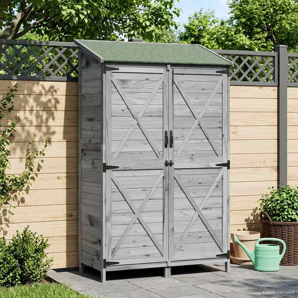 Gartenschuppen Natur 59,5 x 56 x 113,5 cm Massivholz aus Fichte