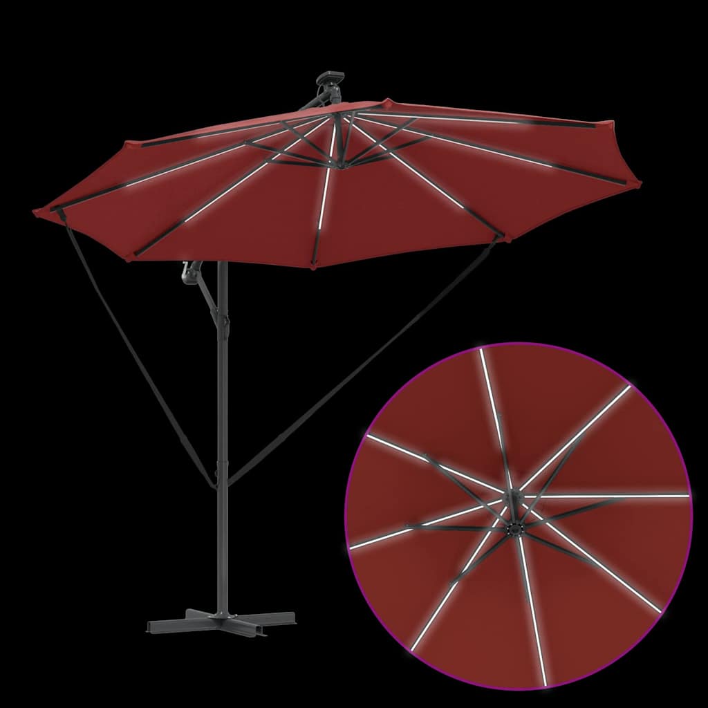 Sonnenschirm Sand 294 x 294 x 248 cm Polyester und Aluminium