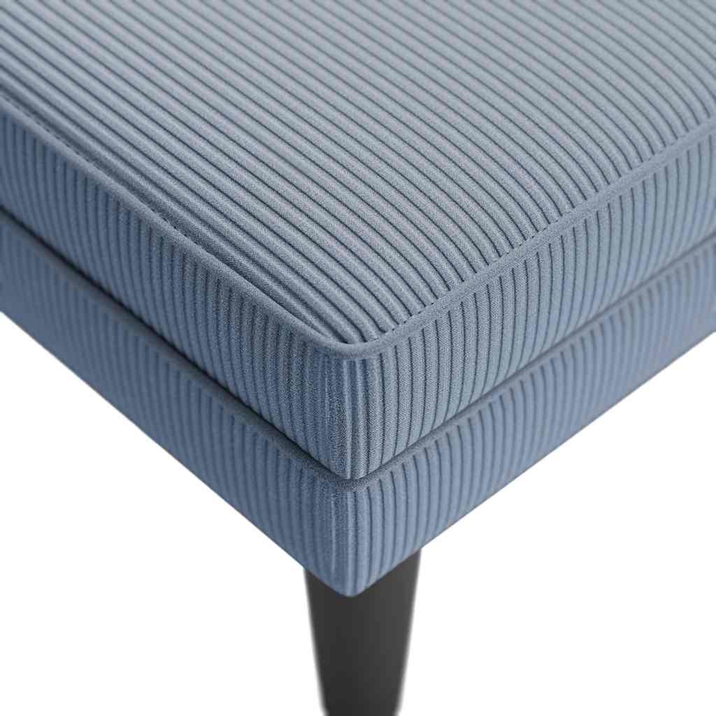 Chaiselongue mit Kissen Hellgrau Cordstoff