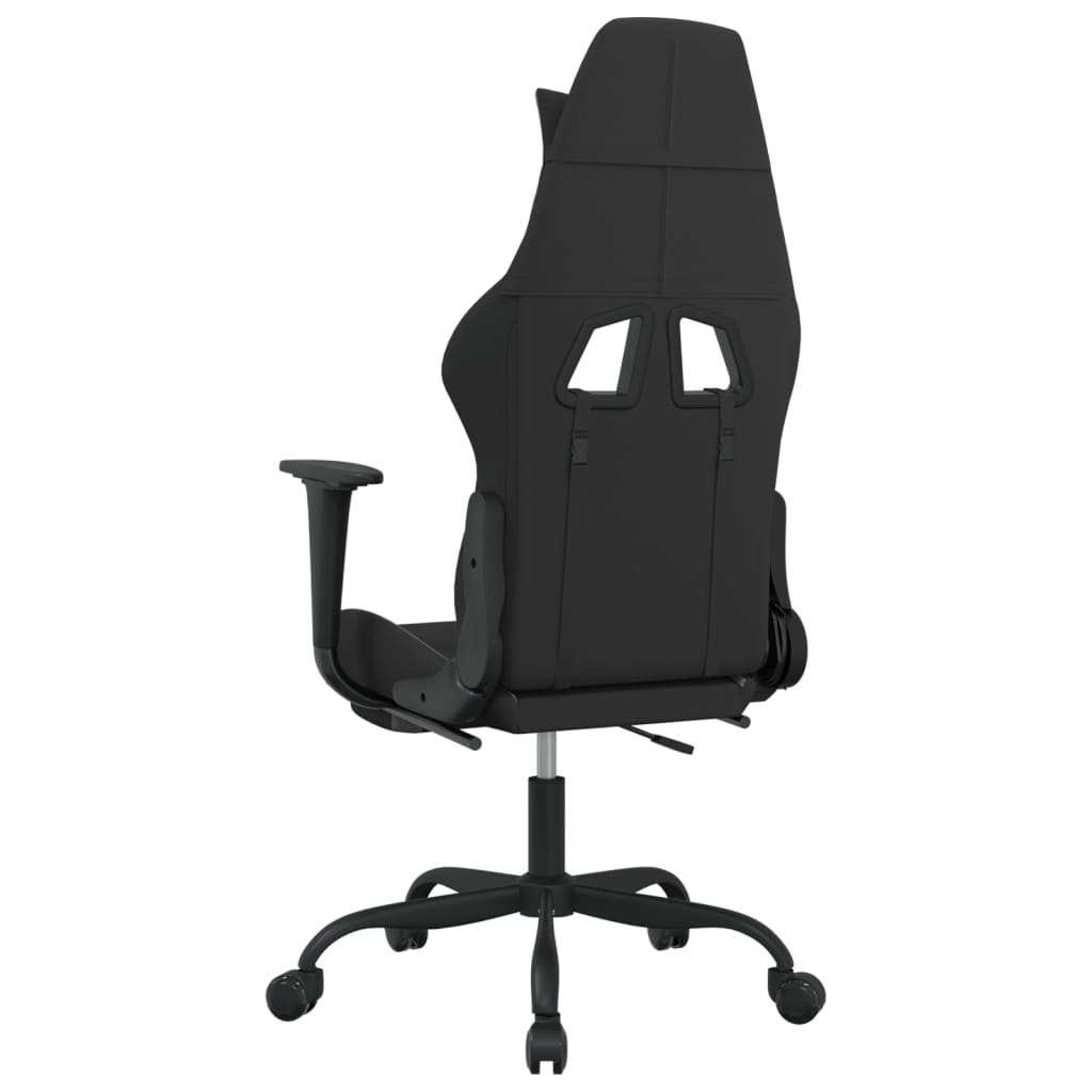 Gaming-Stuhl mit Massagefunktion Schwarz und Creme Stoff