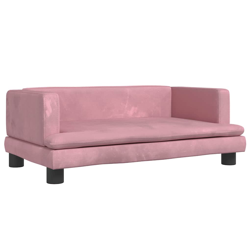 Hundebett Blau 80x45x30 cm Samt