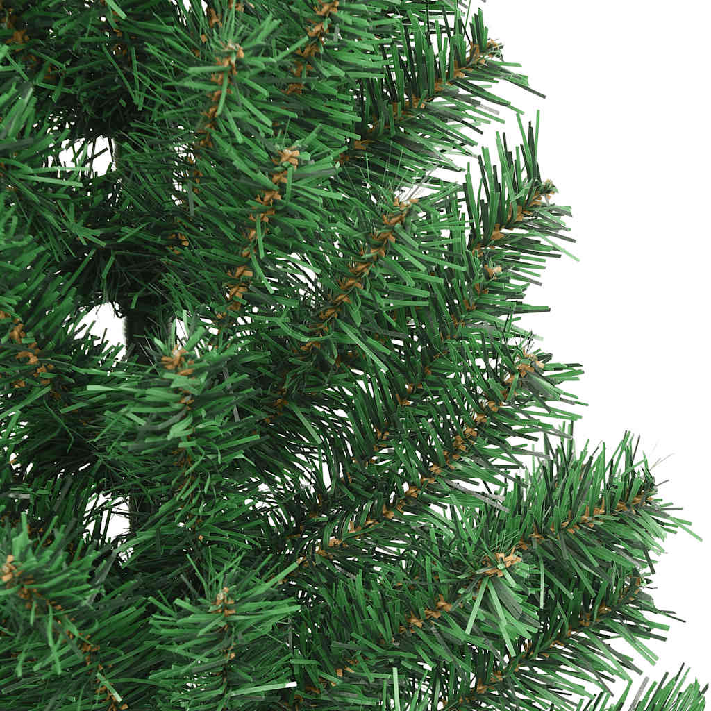 Künstlicher Halb-Weihnachtsbaum mit Ständer Grün 150 cm PVC