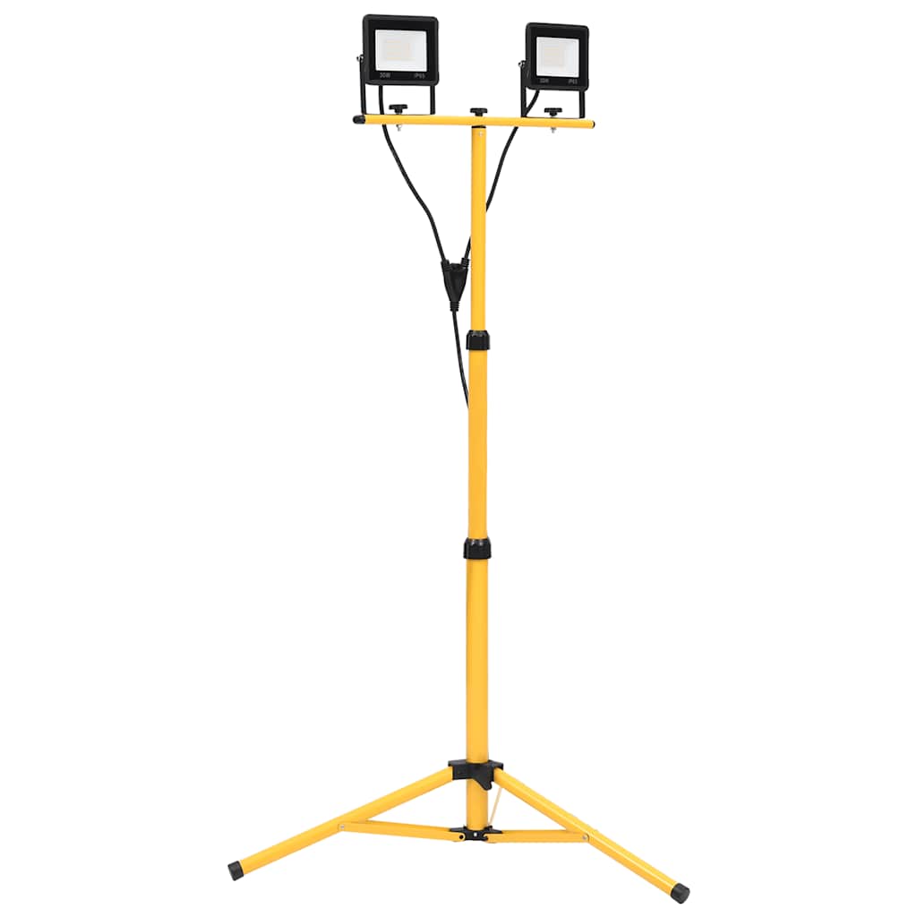 LED-Fluter mit Stativ 2x10 W Warmweiß
