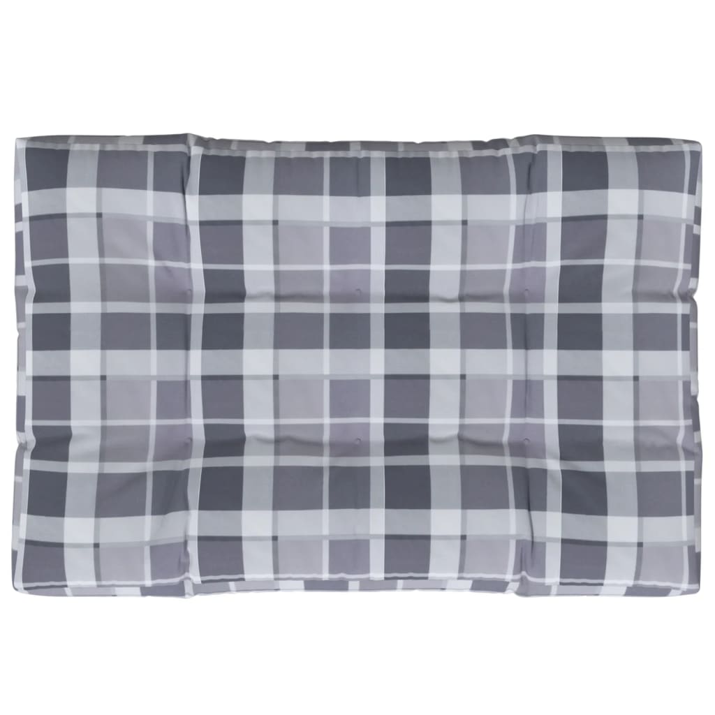 Palettenkissen 50x50x12 cm Grau Stoff