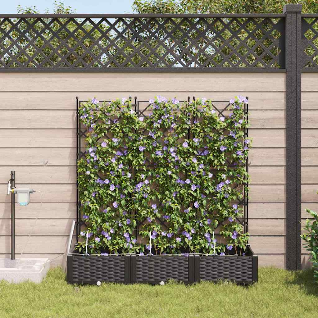 Garten-Pflanzgefäß 4 Stk. Braun 160 x 40 x 22 cm PP