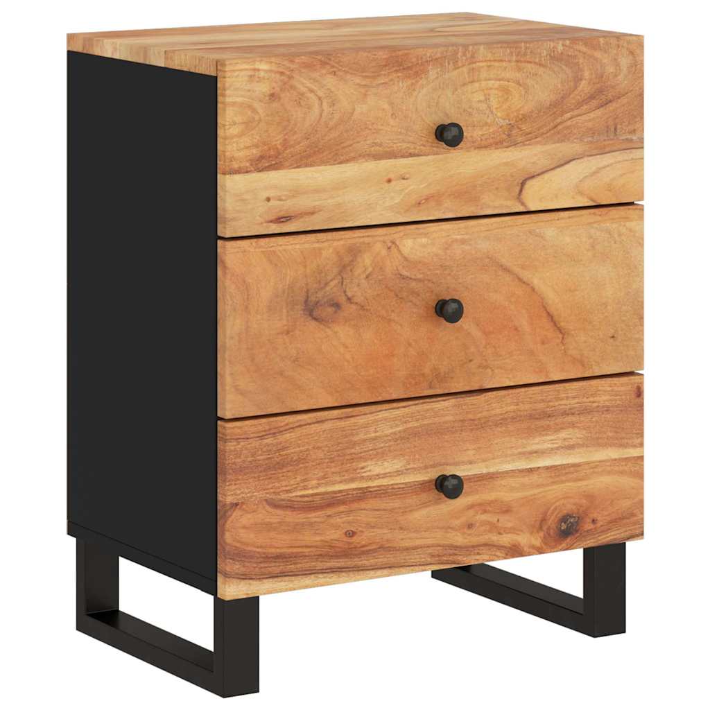 Nachttisch 50x33x62 cm Massivholz Mango & Holzwerkstoff