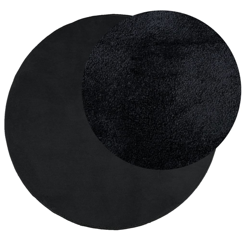 Teppich OVIEDO Kurzflor Anthrazit 120x120 cm