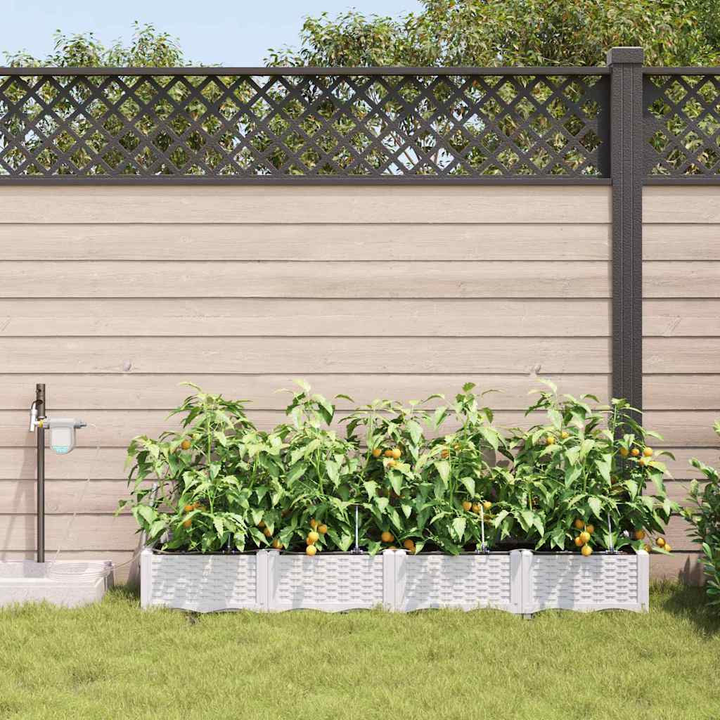 Garten-Pflanzgefäß 4 Stk. Braun 160 x 40 x 22 cm PP