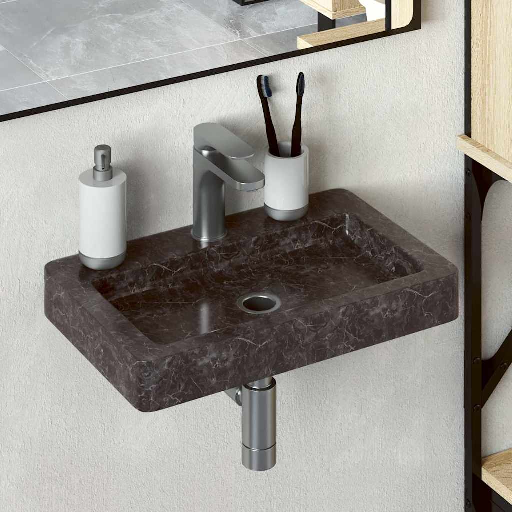 Wandwaschbecken Creme 38x24x6,5 cm Marmor