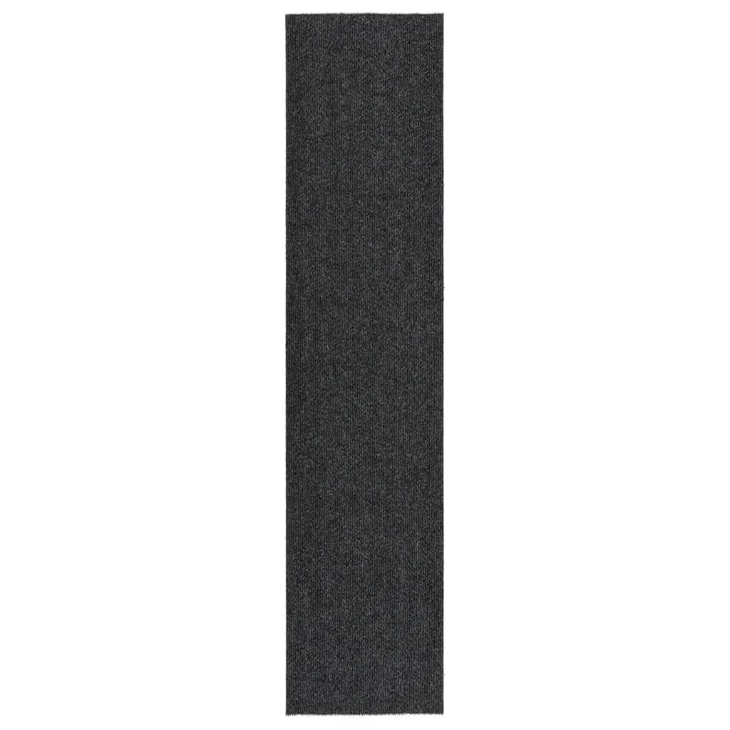 Teppichläufer Grau 80 x 150 cm Stoff