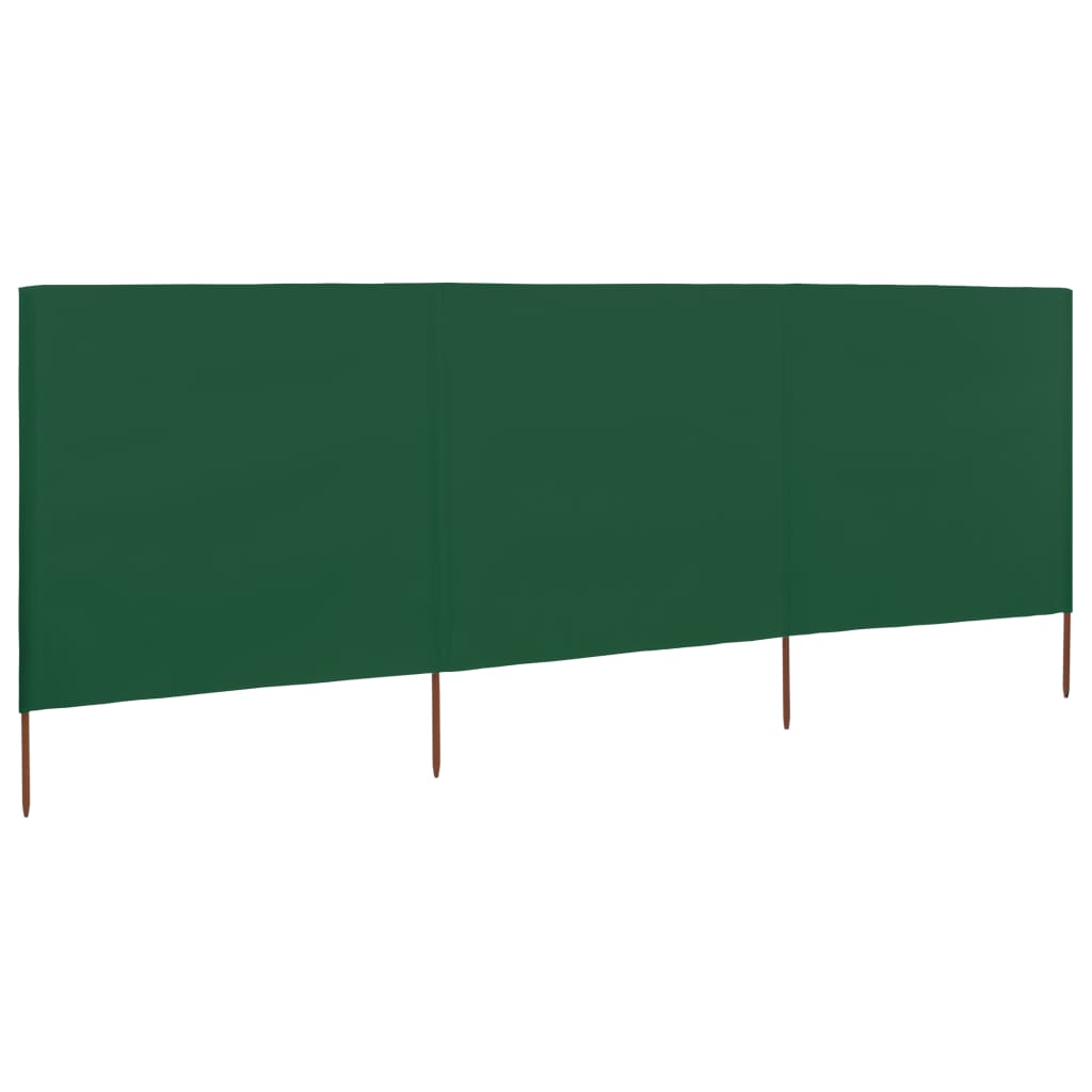 3-teiliges Windschutzgewebe 400 x 120 cm Weiß