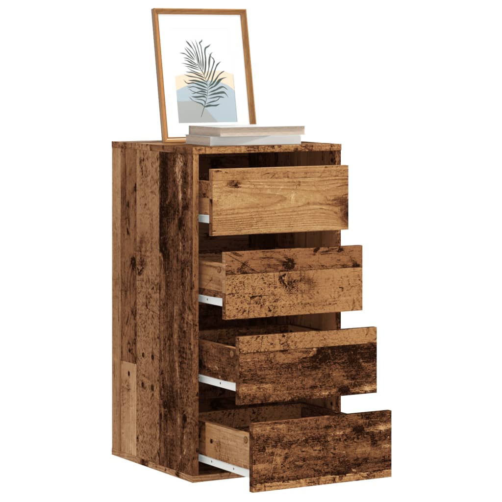 Schubladenschrank Schwarz Eichen-Optik 41 x 40 x 58 cm