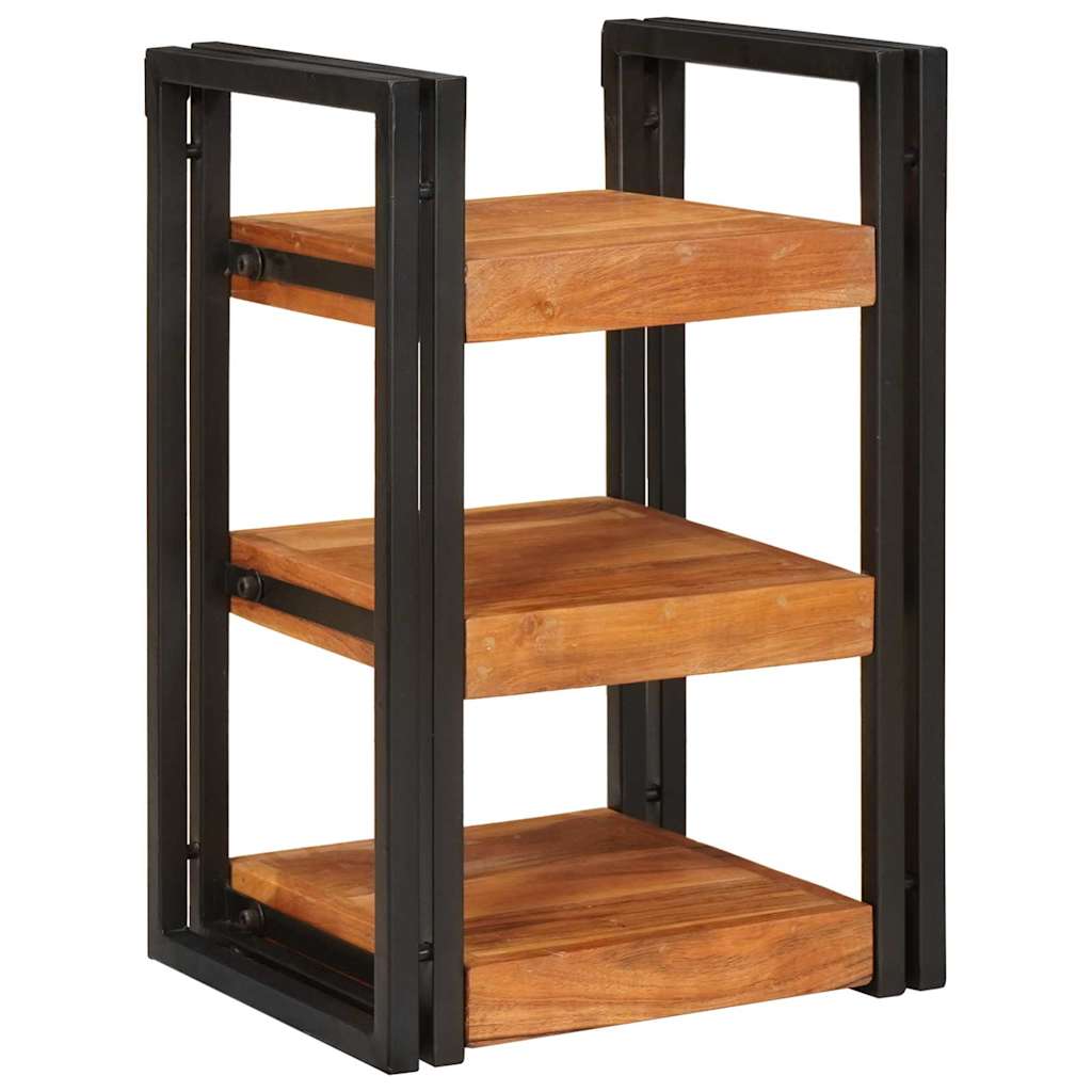 Nachttisch Braun und Schwarz 38 x 33 x 58 cm Massivholz Mango
