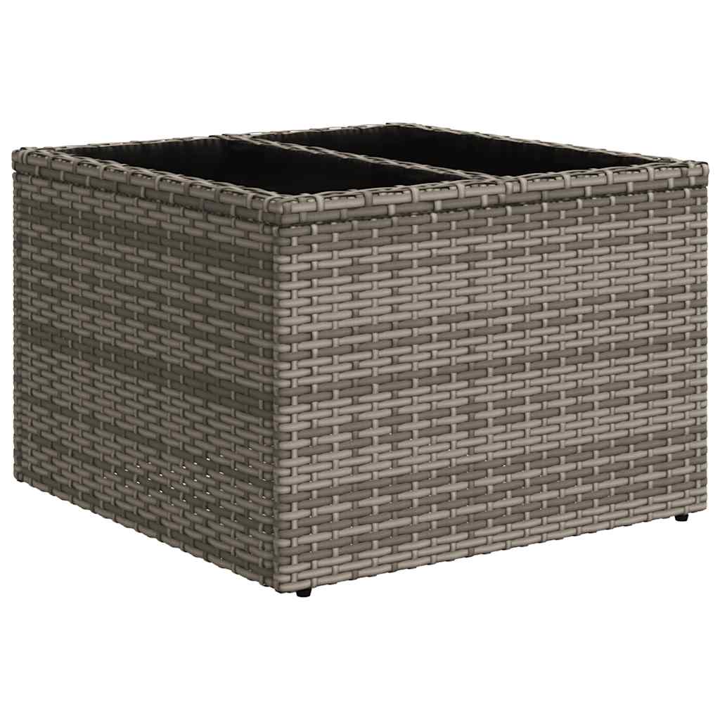 10-tlg. Garten-Sofagarnitur mit Kissen Schwarz Poly Rattan