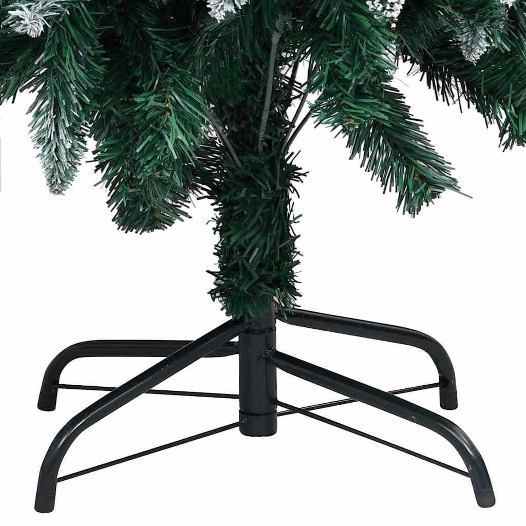 Künstlicher Weihnachtsbaum mit LEDs Kugeln Zapfen 150 cm