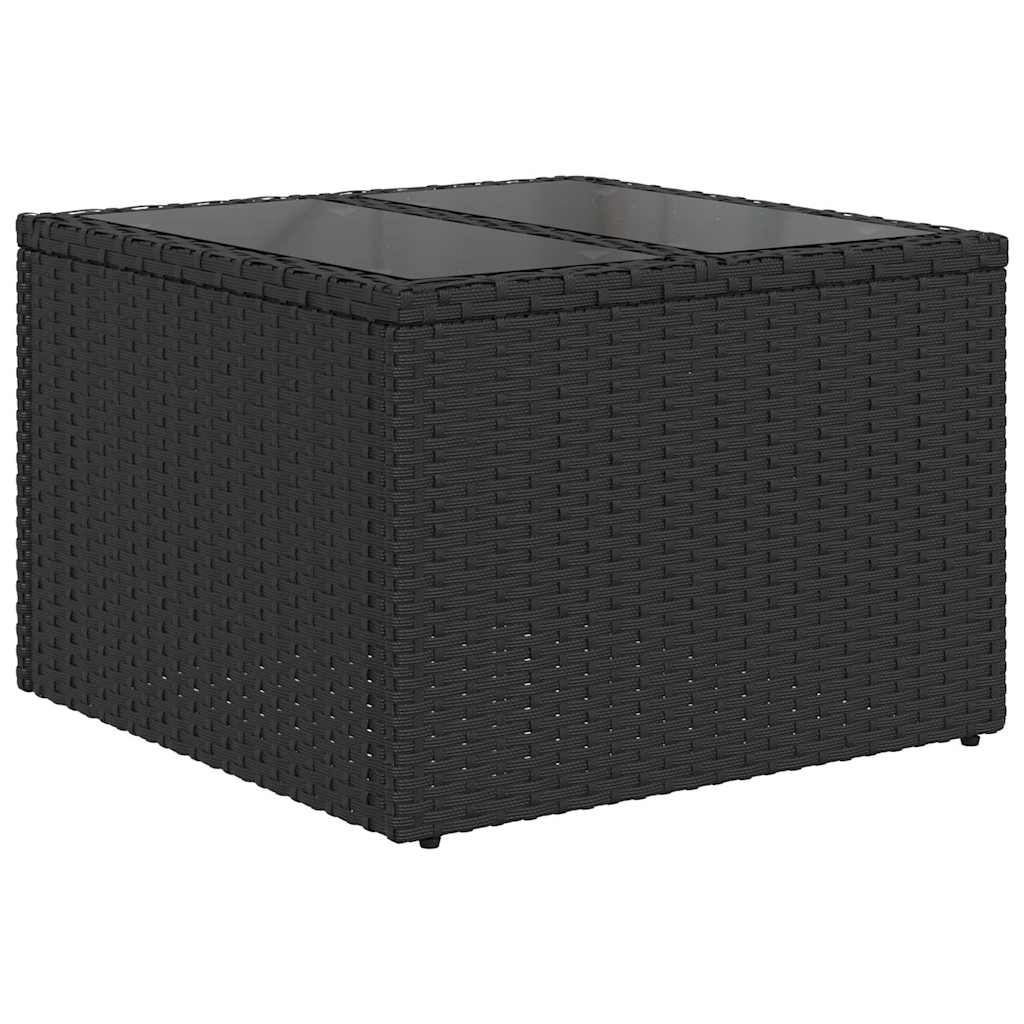 Garten Essgruppe mit Kissen 6 pcs Schwarz und Creme