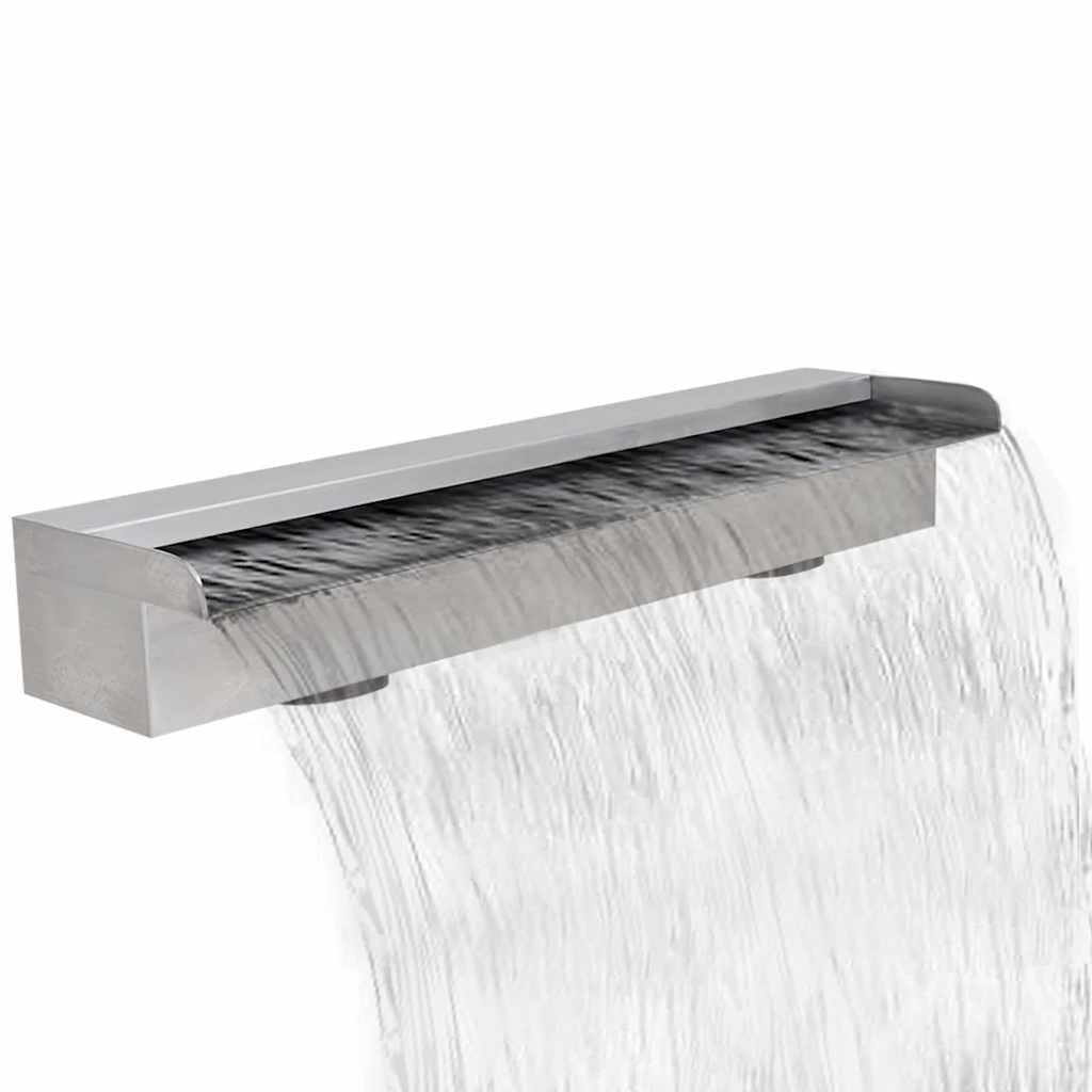 Pool-Wasserfall mit LEDs Edelstahl 110 cm