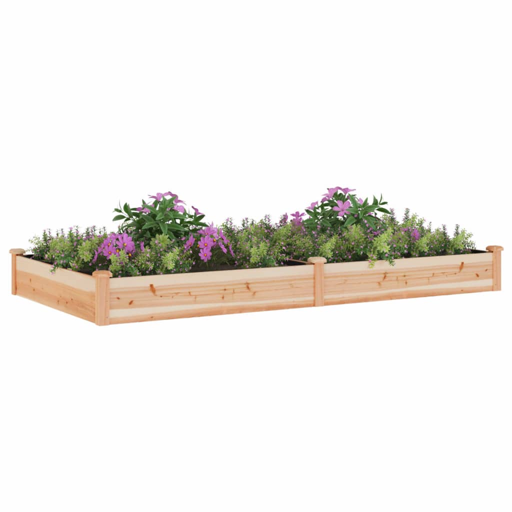 Hochbeet mit Einsatz Grau 120x45x25 cm Massivholz Tanne