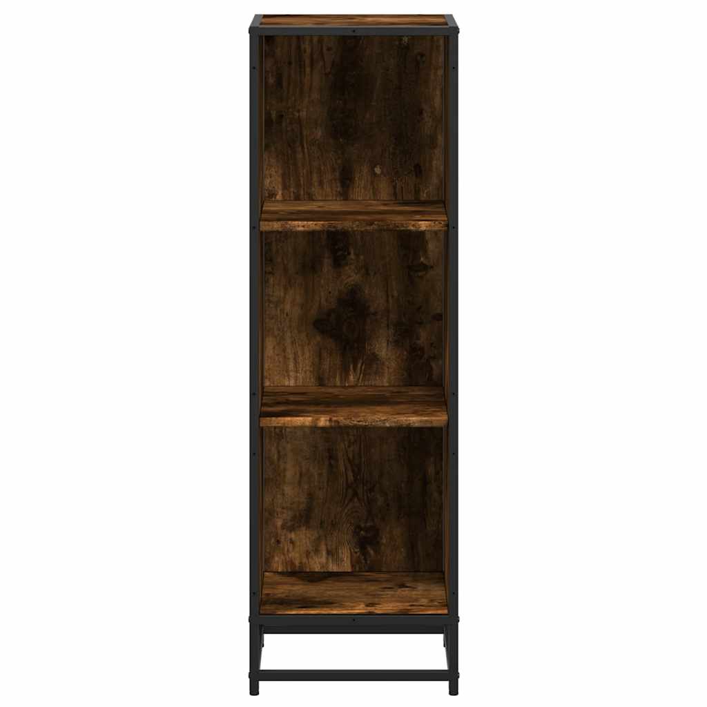 Bücherregal Schwarz 97,5x33x107,5 cm Holzwerkstoff und Metall