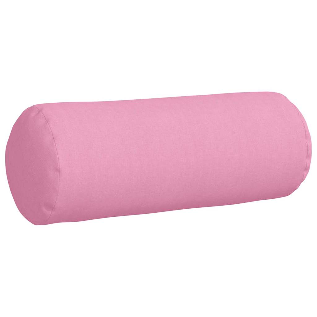 Bolsterkissen 2 Stück Hellgrau Ø 15 x 40 cm Stoff