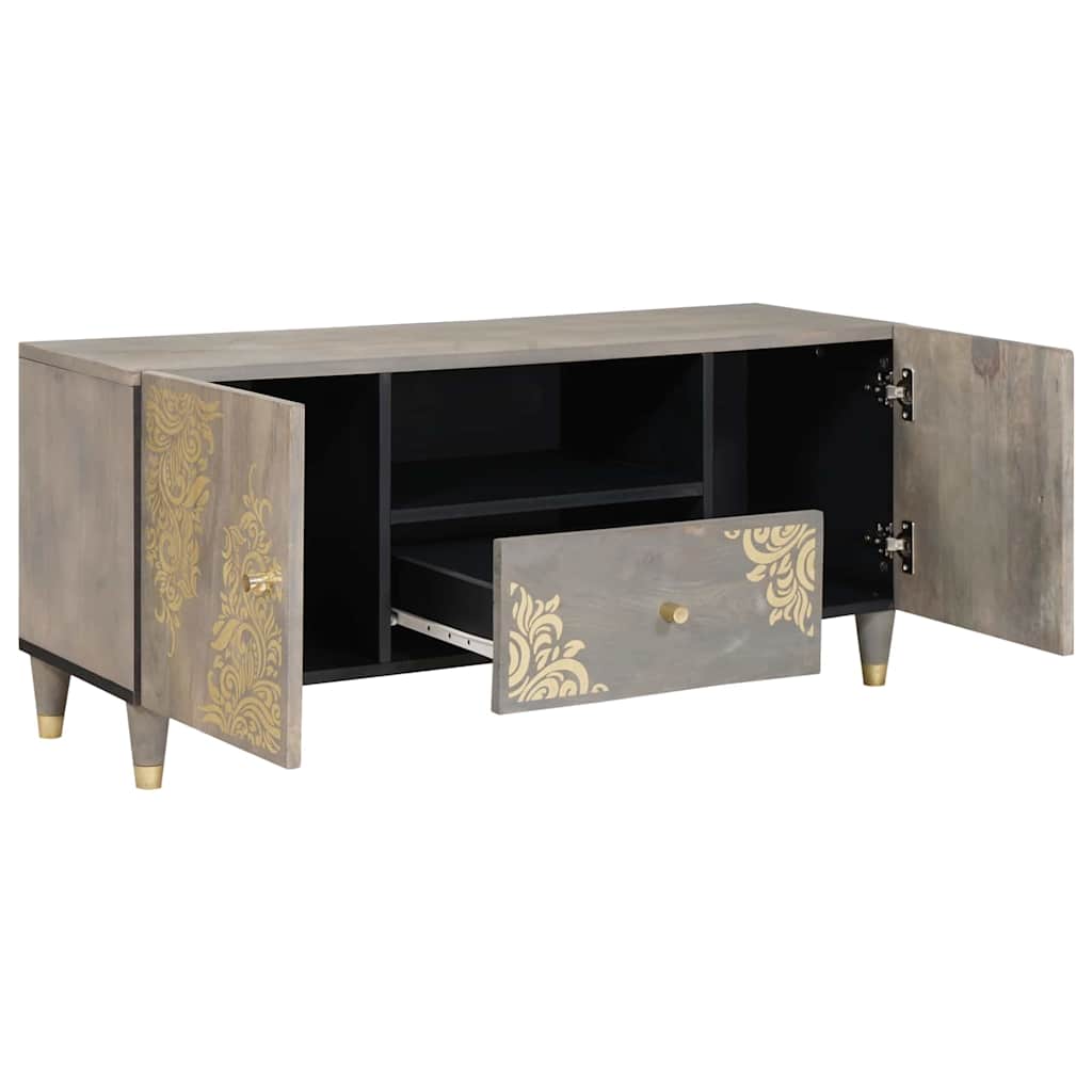 TV-Schränk mit Tür Honigbraun 105 x 33 x 46 cm Massivholz Mango