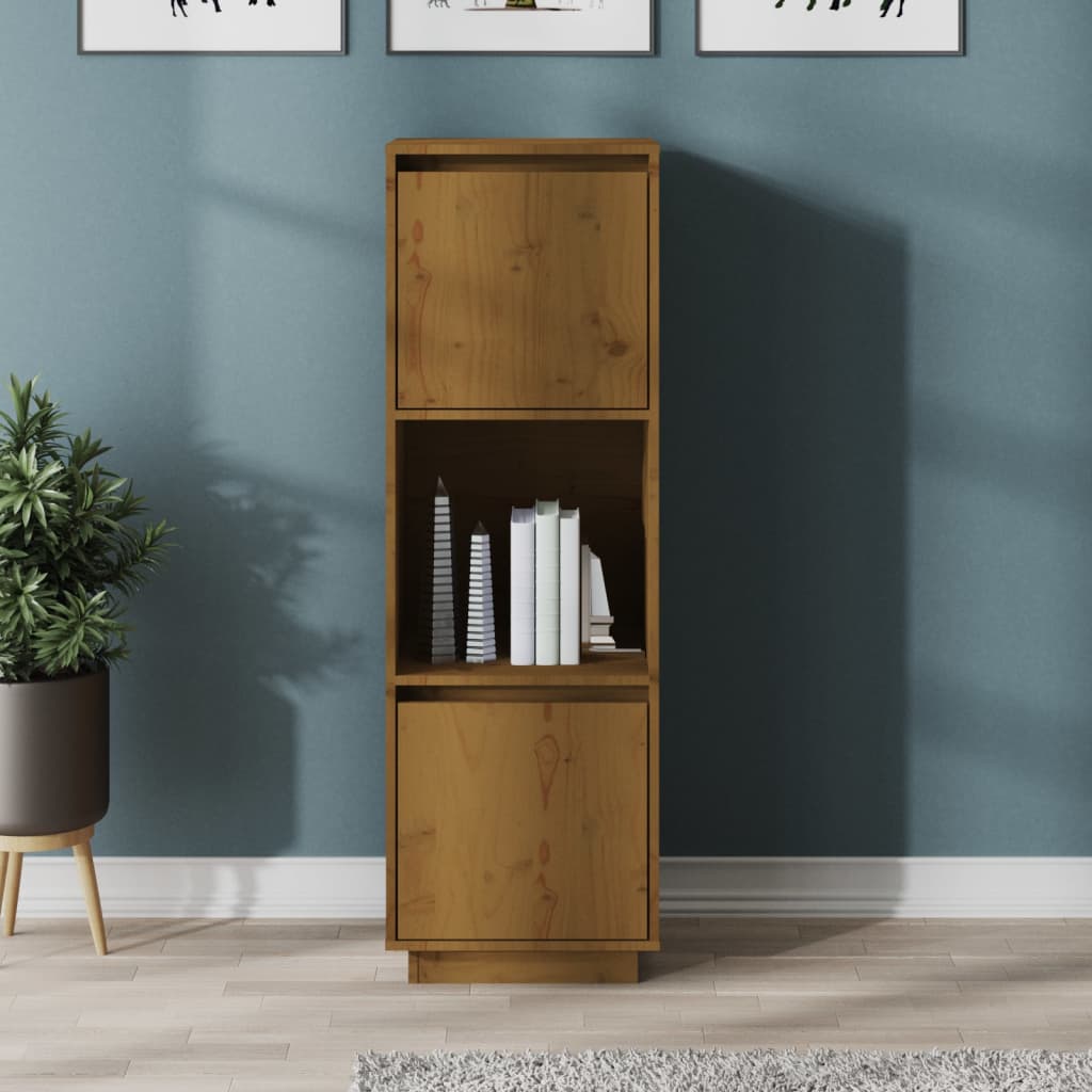 Highboard 38x35x117 cm Massivholz Kiefer