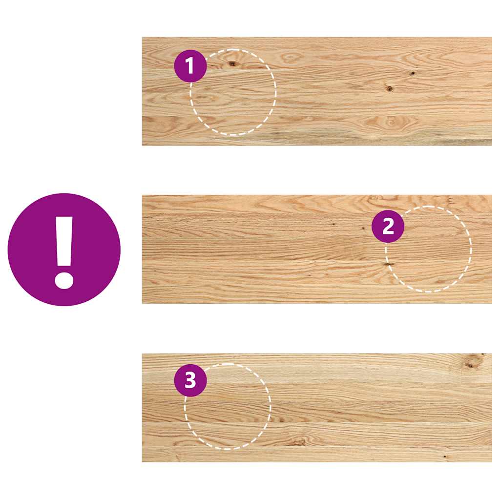 Treppenstufen 4 Stk. Unbehandelt 70x25x2 cm Massivholz Eiche