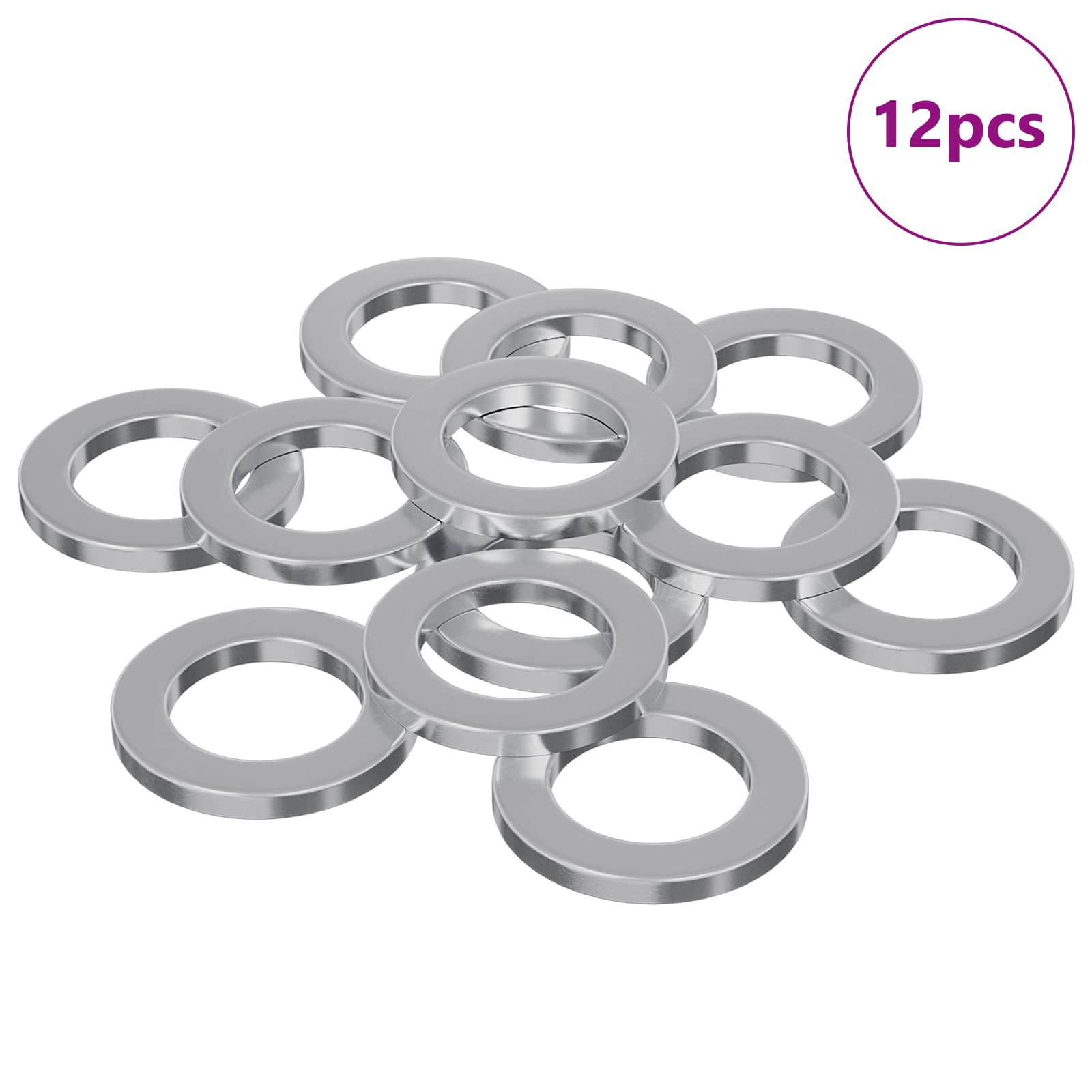 Unterlegscheiben 2 pcs Silber 10 x 10 x 1,2 mm Stahl