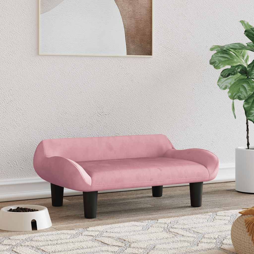 Hundebett Creme 70x40x24 cm Stoff