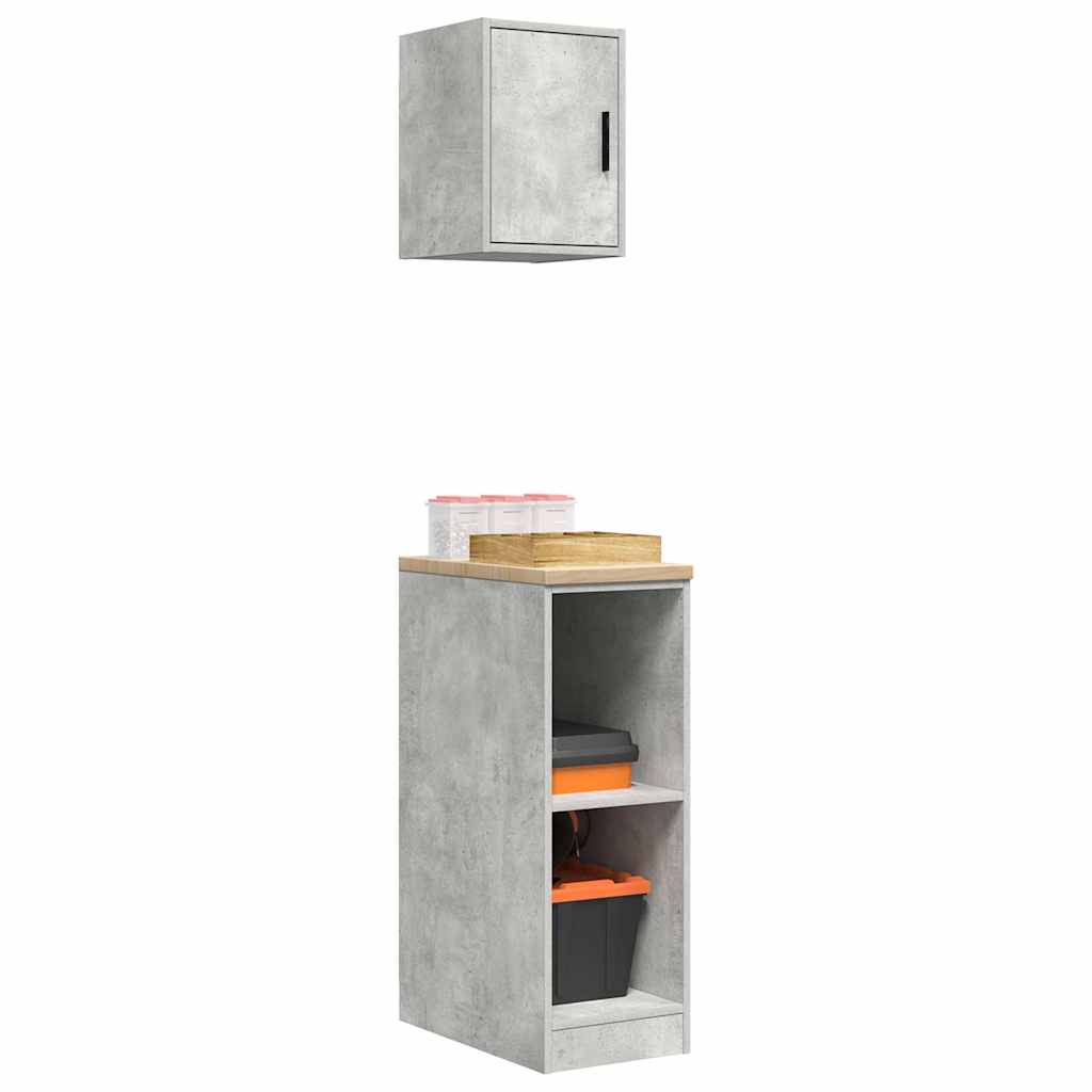 Garagenschränke 2 Stk. Schwarz Holzwerkstoff