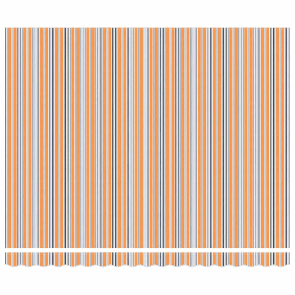 Markise Manuell Einziehbar mit LED 300x250 cm Blau und Weiß