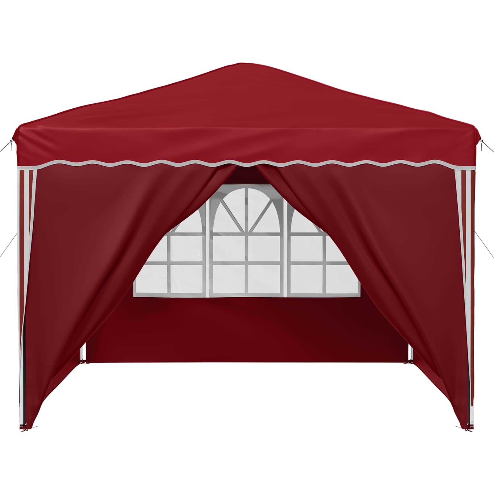 Pop-up Partyzelt 288 x 288 x 245 cm Creme Oxford-Stoff
